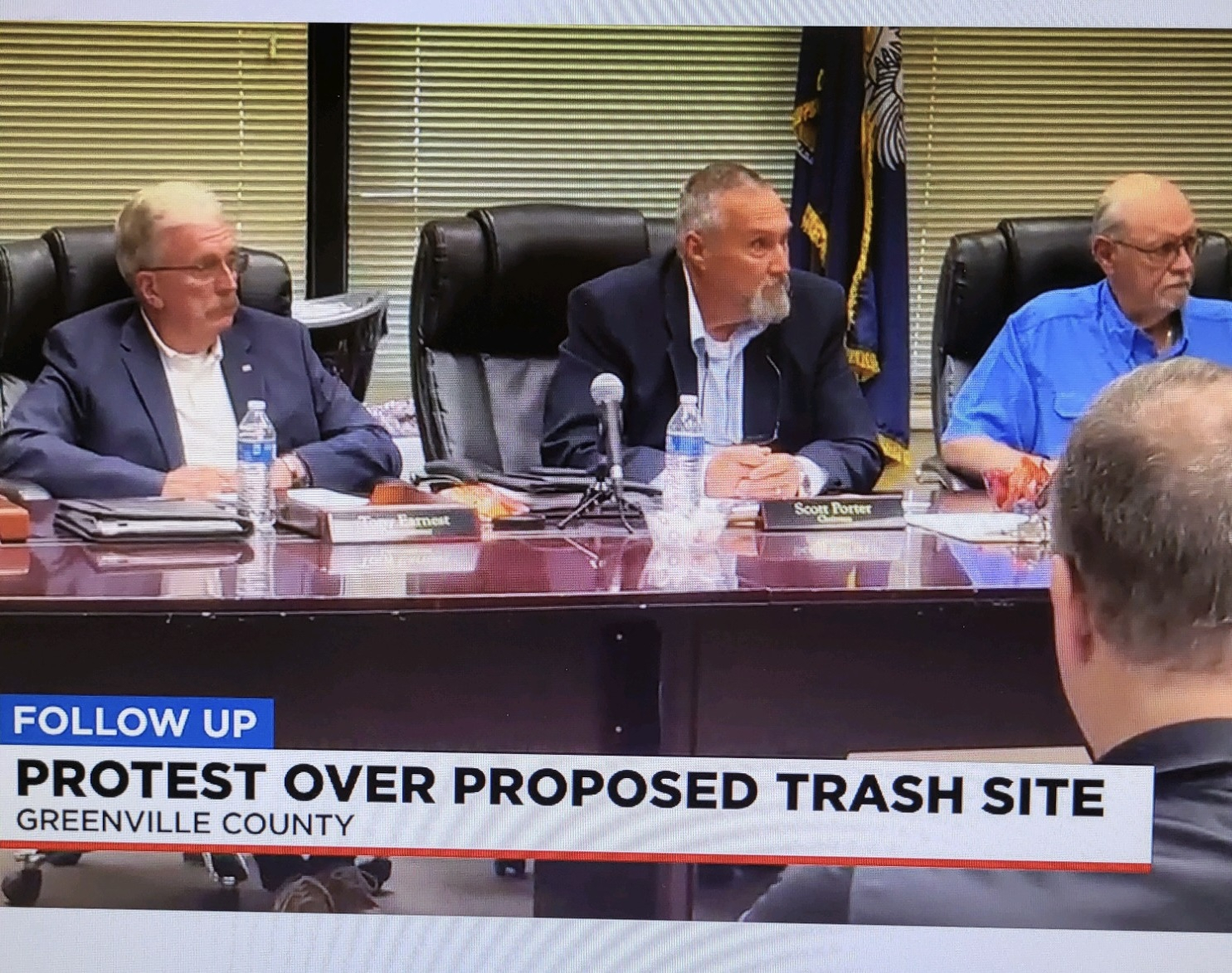 Scott Porter, Chairman of the Greater Greenville Sanitation Commission, at a recent meeting.